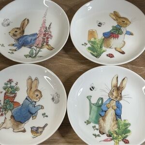 Beatrix Potter Peter Rabbit Appetizer Plates Set of 4 Easter Bunny New